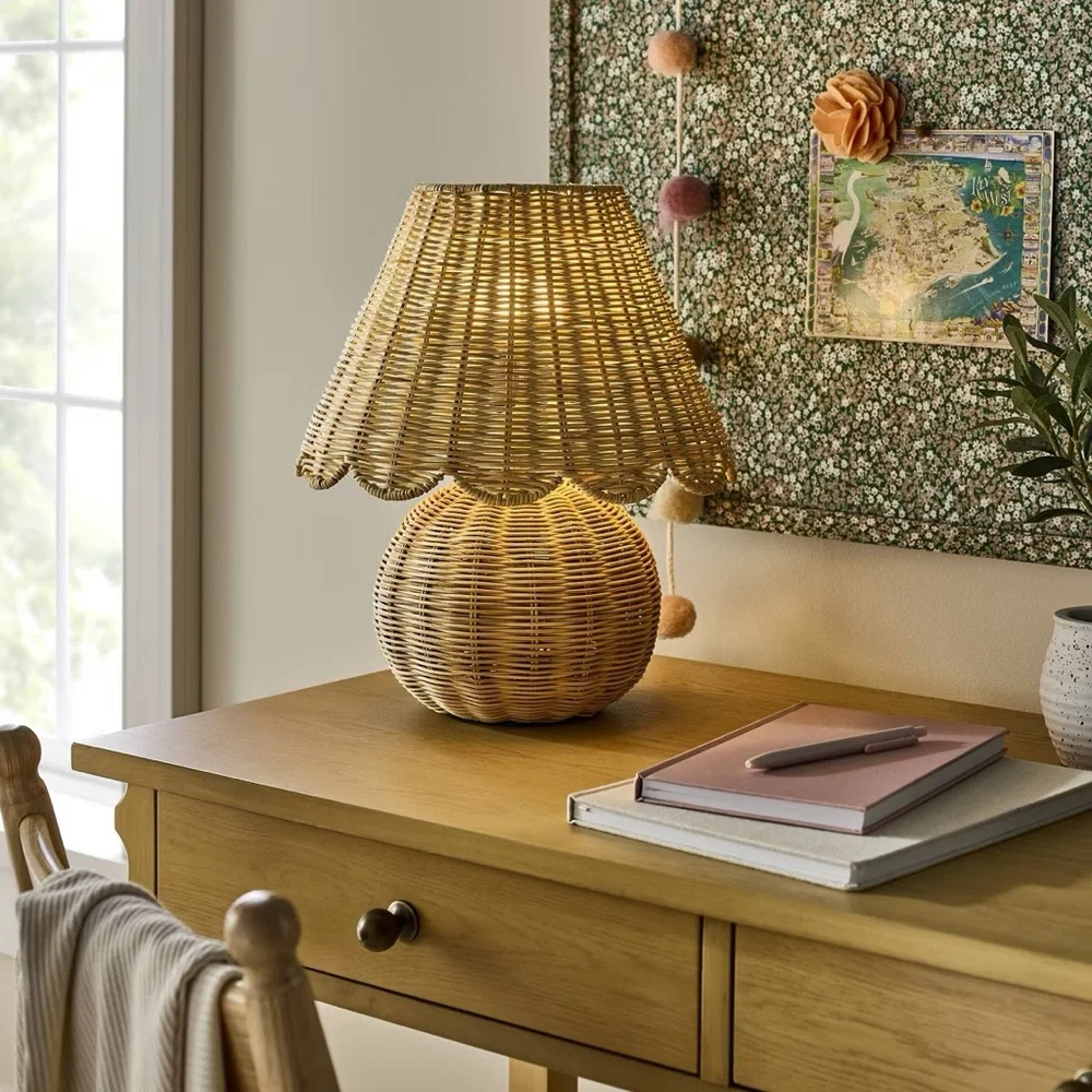 Table Lamp with Woven Base and Woven Shade - Threshold with Studio McGee